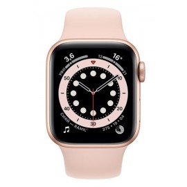 Купить Apple Watch Series 6 44mm Gold Aluminum Case with Pink Sport Band онлайн